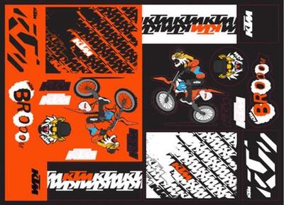 KTM TEAM GRAPHIC STICKER SHEET