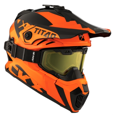 CKX Kypärä + Goggles TITAN Airflow Extra Oranssi