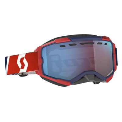 Scott Goggle Fury Snow Cross red/blue enh blue chrome