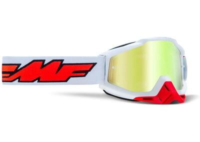 FMF POWERBOMB Goggle Rocket Valkoinen - True Gold Linssi