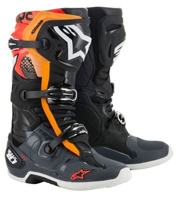 Alpinestars Saapas Tech 10 Musta/harmaa/Oranssi/Pun