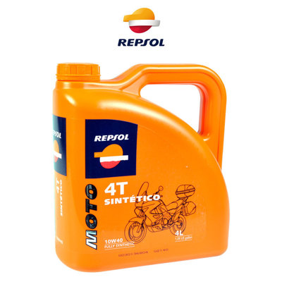 REPSOL Moto Sintético 4T 10W40, 4Litraa