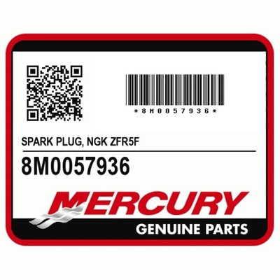 MERCURY SPARK PLUG NGK ZFR5F