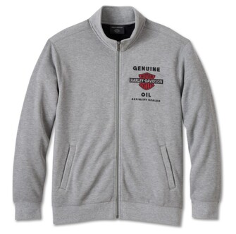 Genuine Bar & Shield Track Jacket - Medium Heather Grey