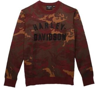 SWEATER-KNIT,RED CAMO