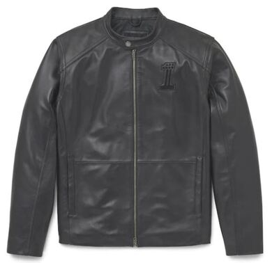 JACKET-CASUAL,LEATHER,BLACK