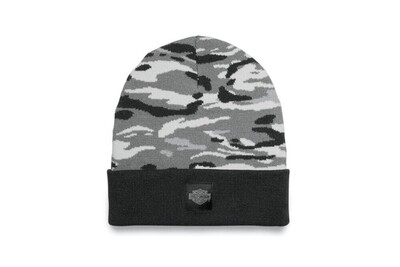 HAT-KNIT,GREY CAMO