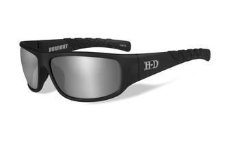 HD BURNOUT Smoke Grey Silver Flash lens / Matte Crystal Grey frame