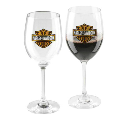 H-D BAR&SHIELD WINE GLASS SET