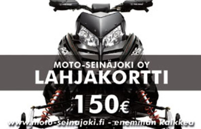 LAHJAKORTTI MOOTTORIKELKKA-LOGOLLA 150,00