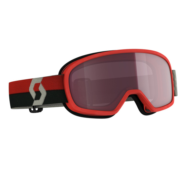 Scott Goggle Buzz Pro Snow Cross red/grey rose