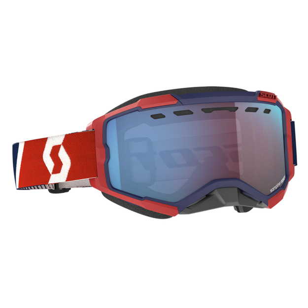 Scott Goggle Fury Snow Cross red/blue enh blue chrome