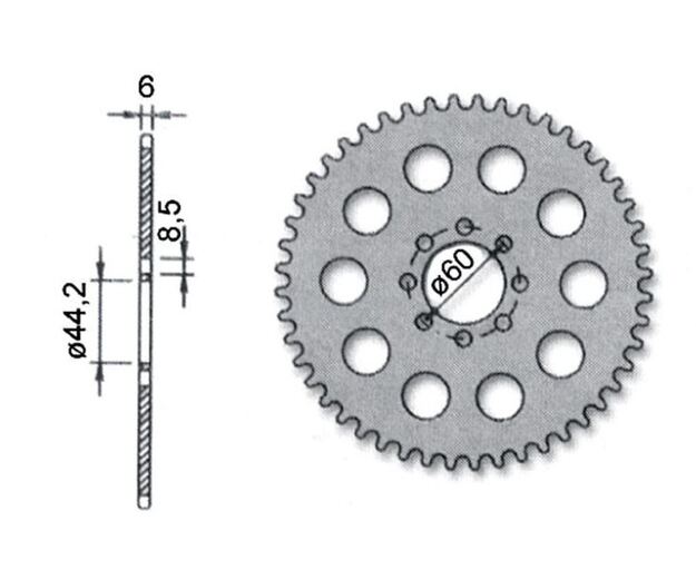 Takaratas 52z MBK X-Limit,Yamaha DT50