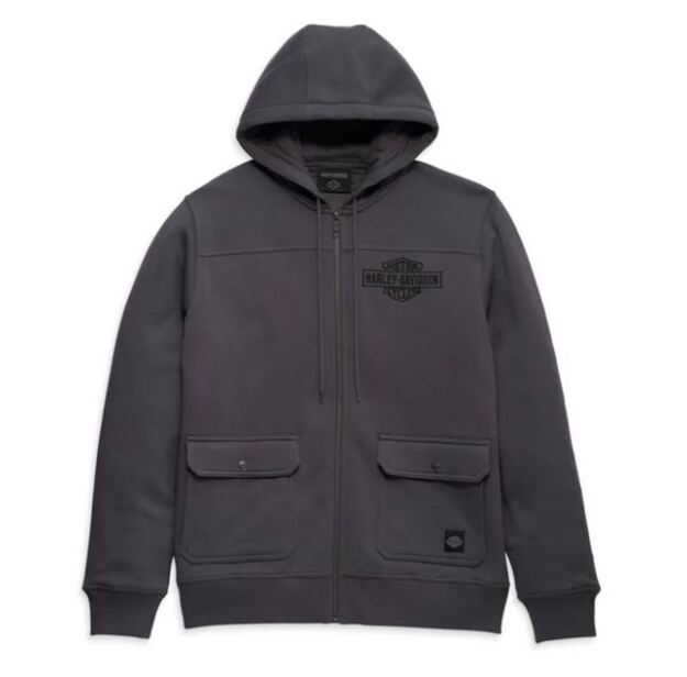 HOODIE-KNIT,DARK GREY