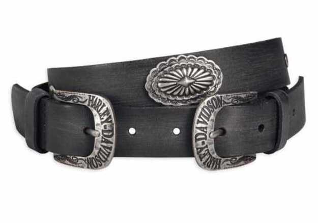 DOUBLE BUCKLE LEATHER BELT