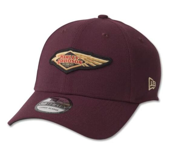 CAP-120TH,BB,WOVEN,DARK RED