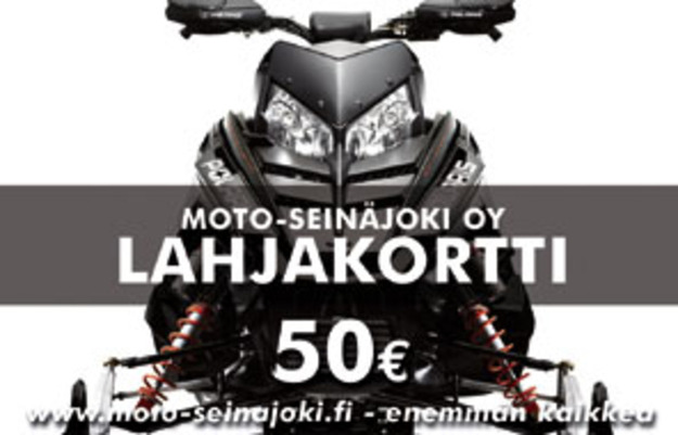 LAHJAKORTTI MOOTTORIKELKKA-LOGOLLA 50,00